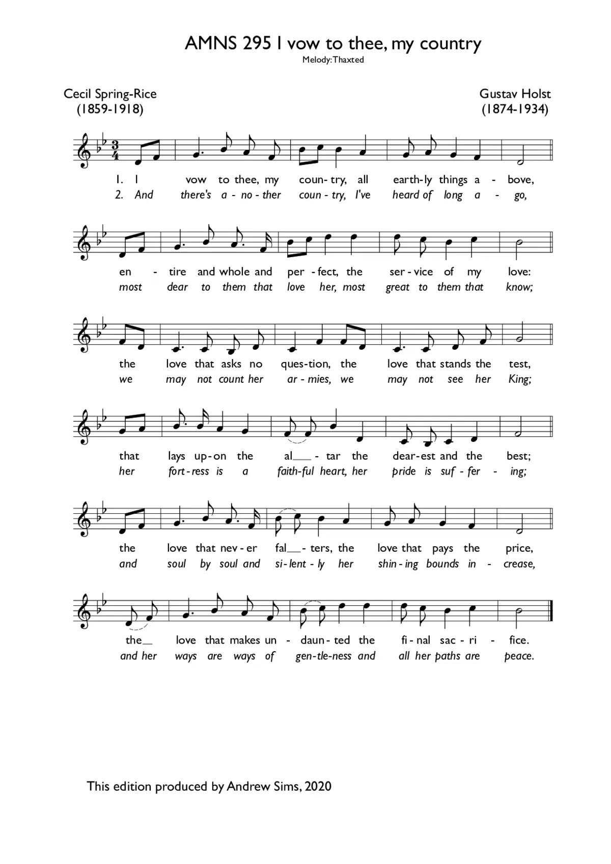 I vow to thee, my country - Page 1
