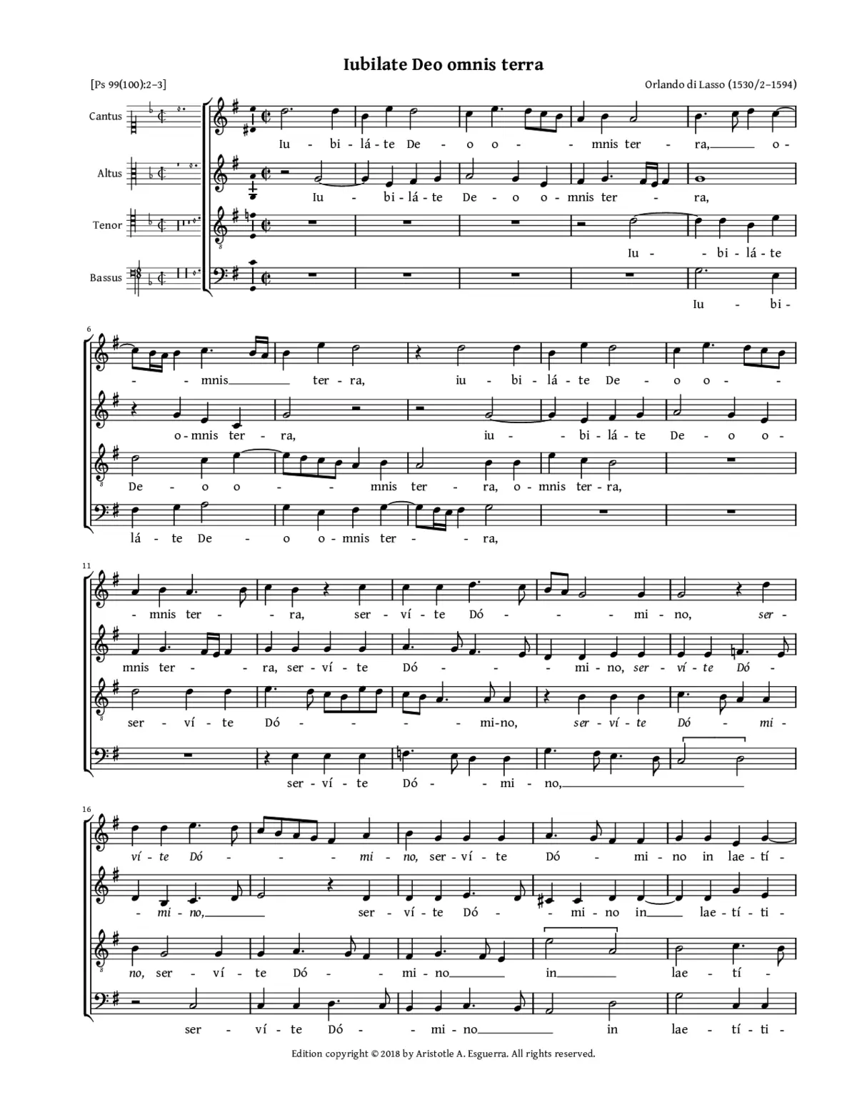 Jubilate Deo a 4 - Page 1