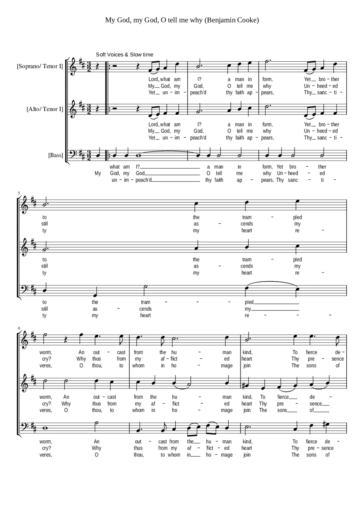 My God my God O tell me why - Page 1