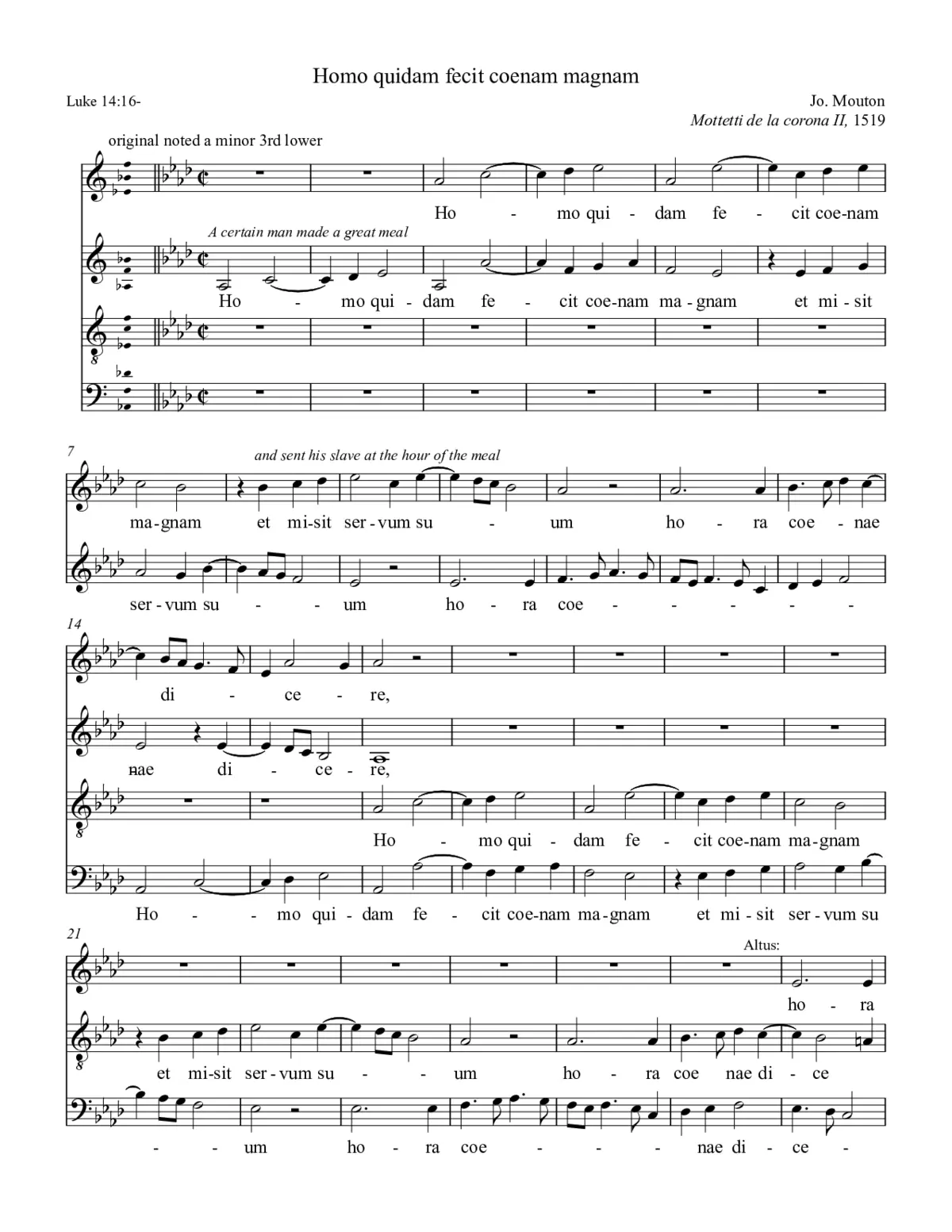 Homo quidam fecit coenam magnam - Page 1