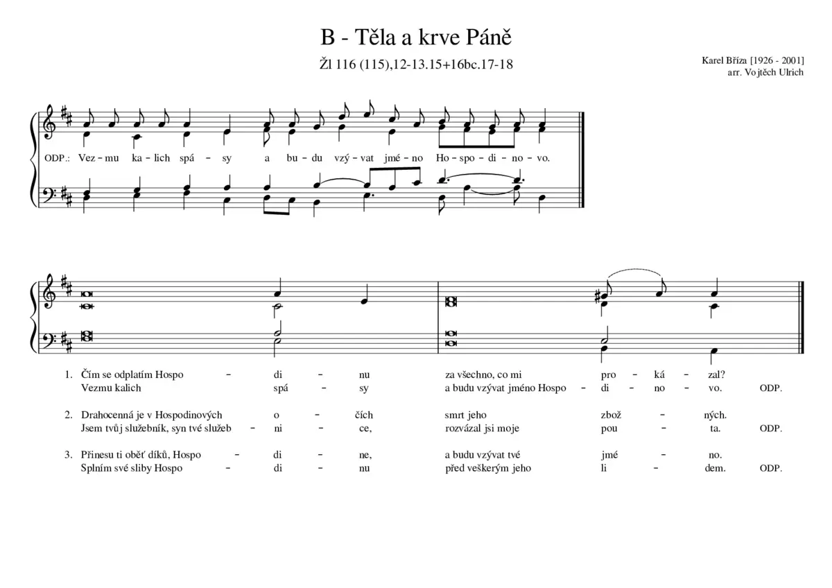 B - Těla a krve Páně - Page 1