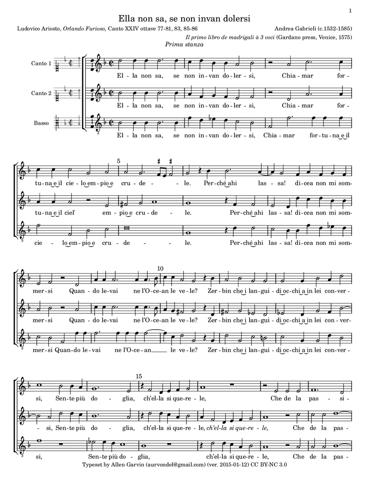 Ella non sa, se non invan dolersi - Page 1