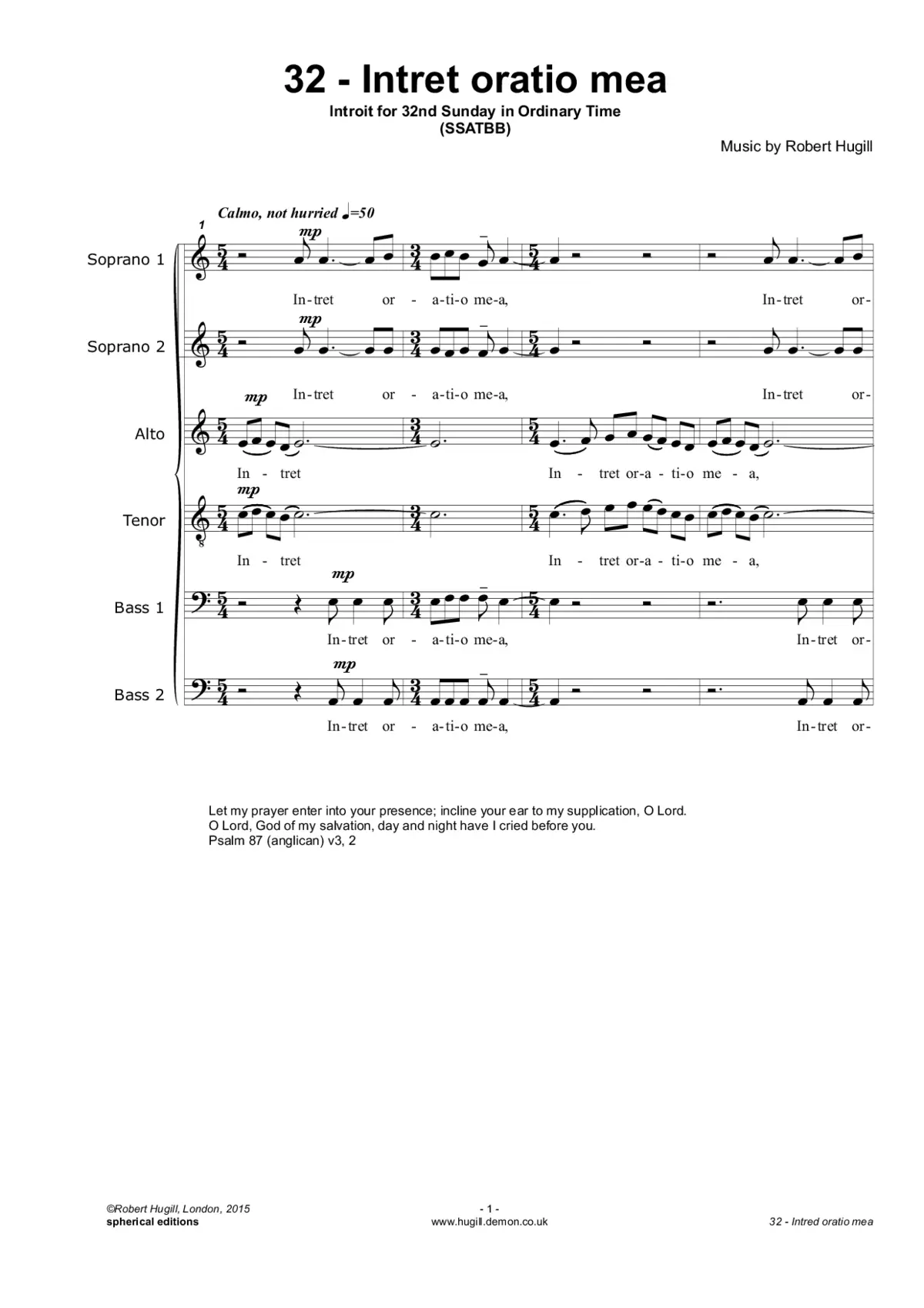 Intret oratio mea - Page 1