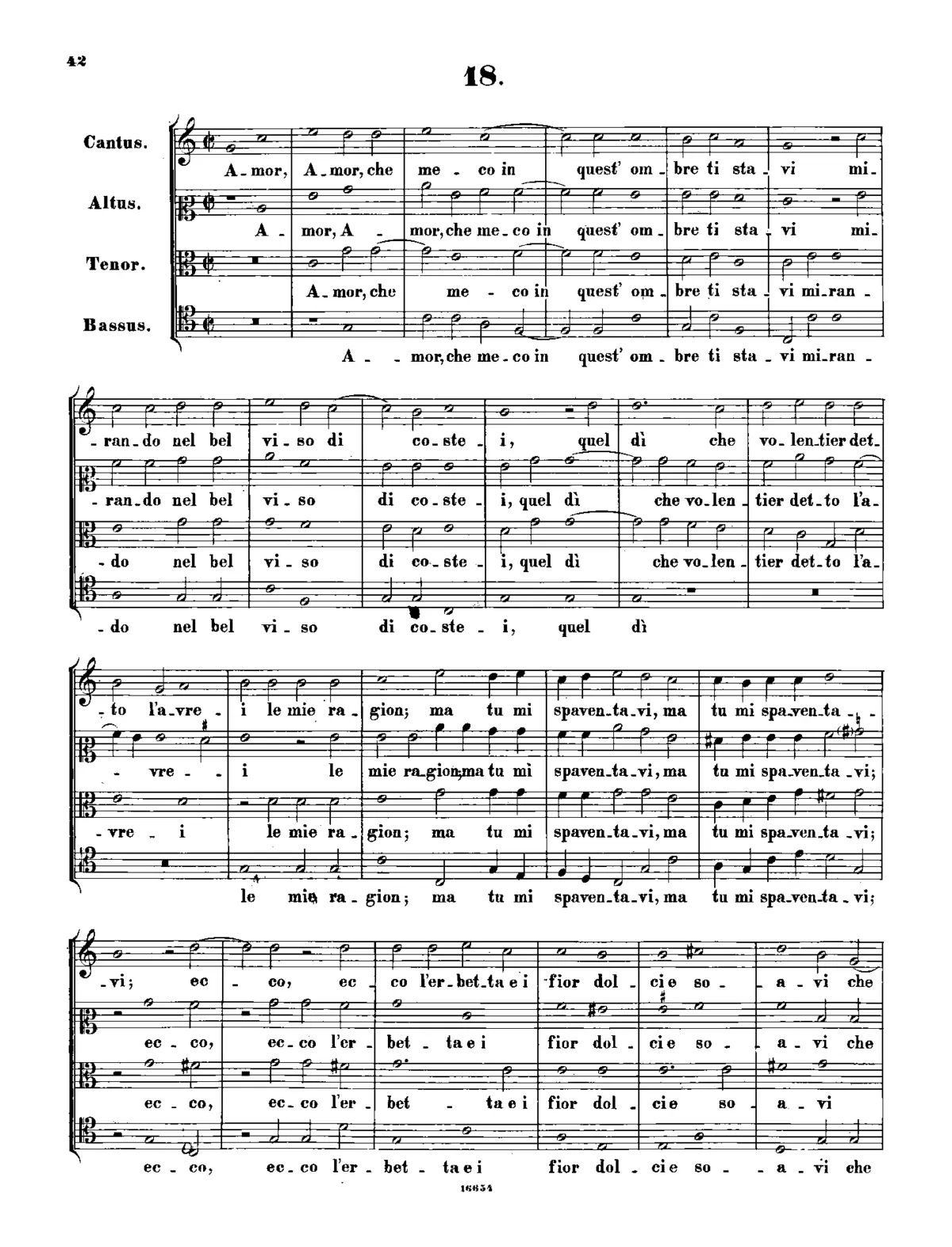 Amor, che meco - Page 1