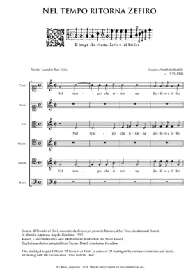 Nel tempo ritorna Zefiro