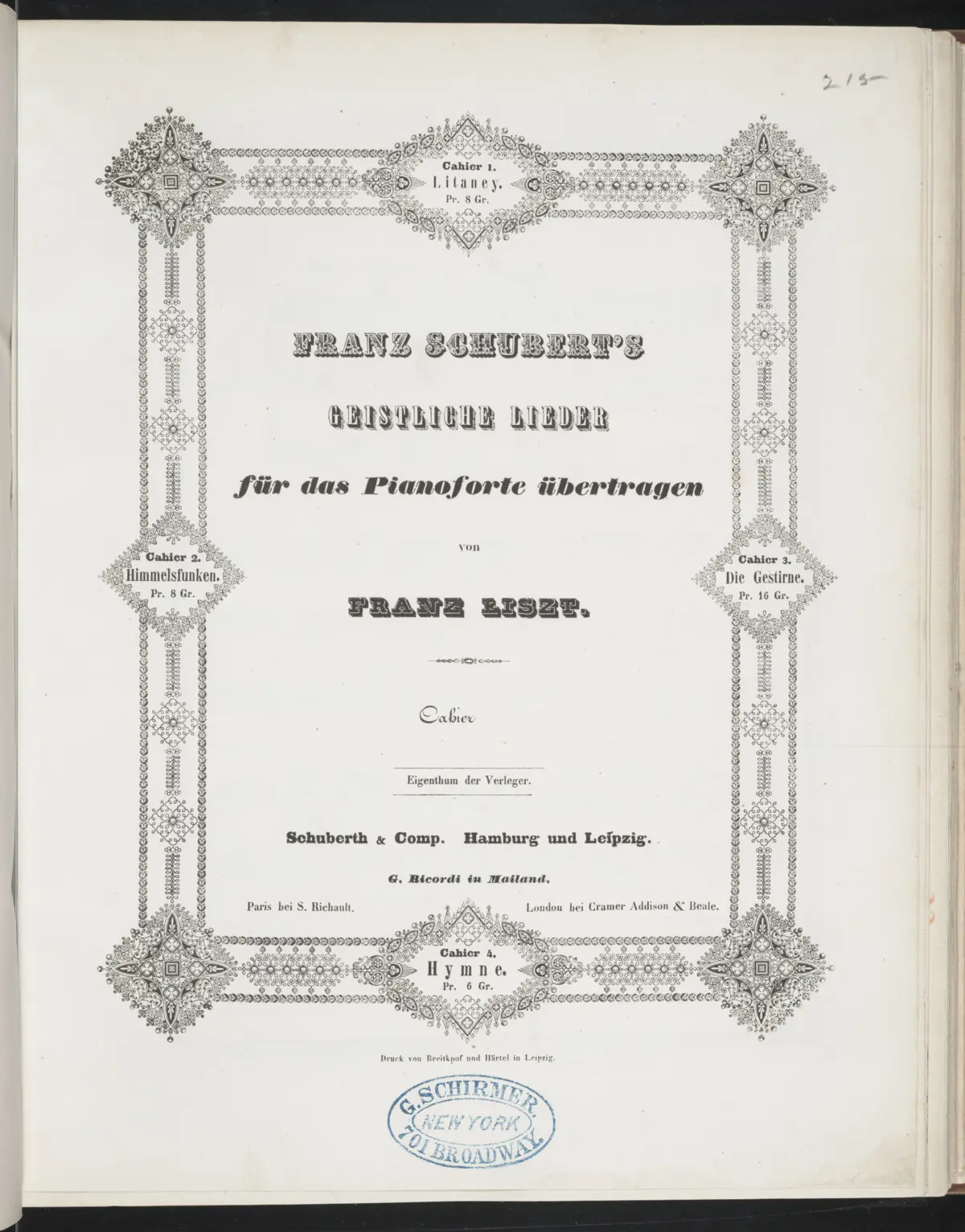 Franz Schuberts geistliche Lieder - Page 1