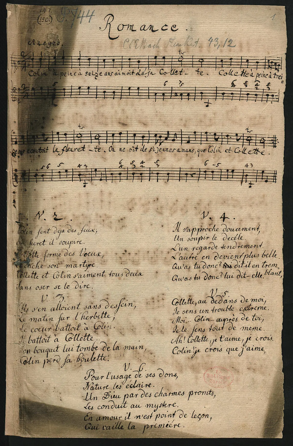 12 Variations on 'Colin a peine à seize ans' - Page 1