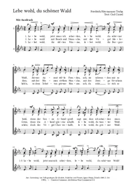 Lebe wohl, du schöner Wald