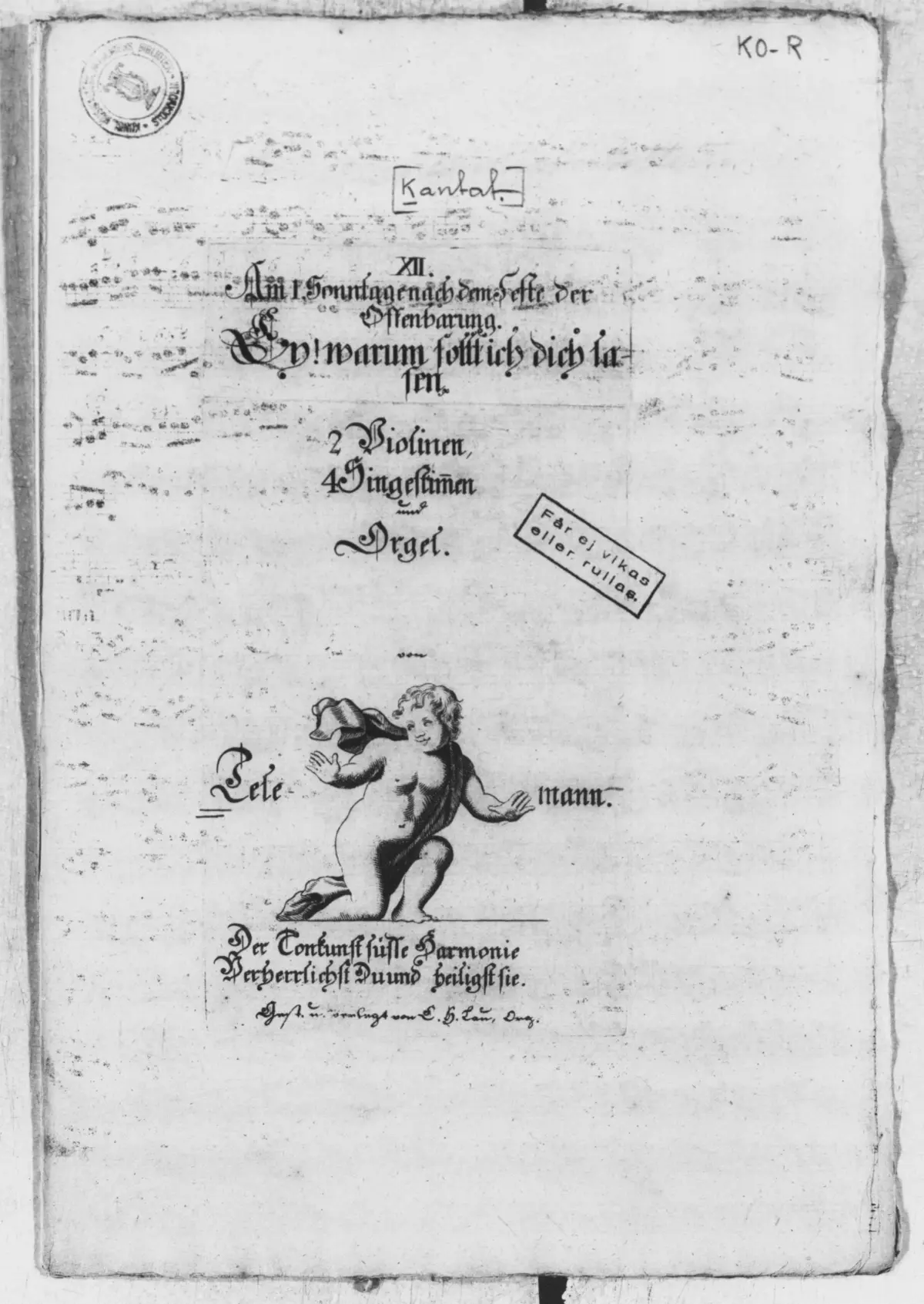 Ei, warum sollt ich dich lassen - Page 1