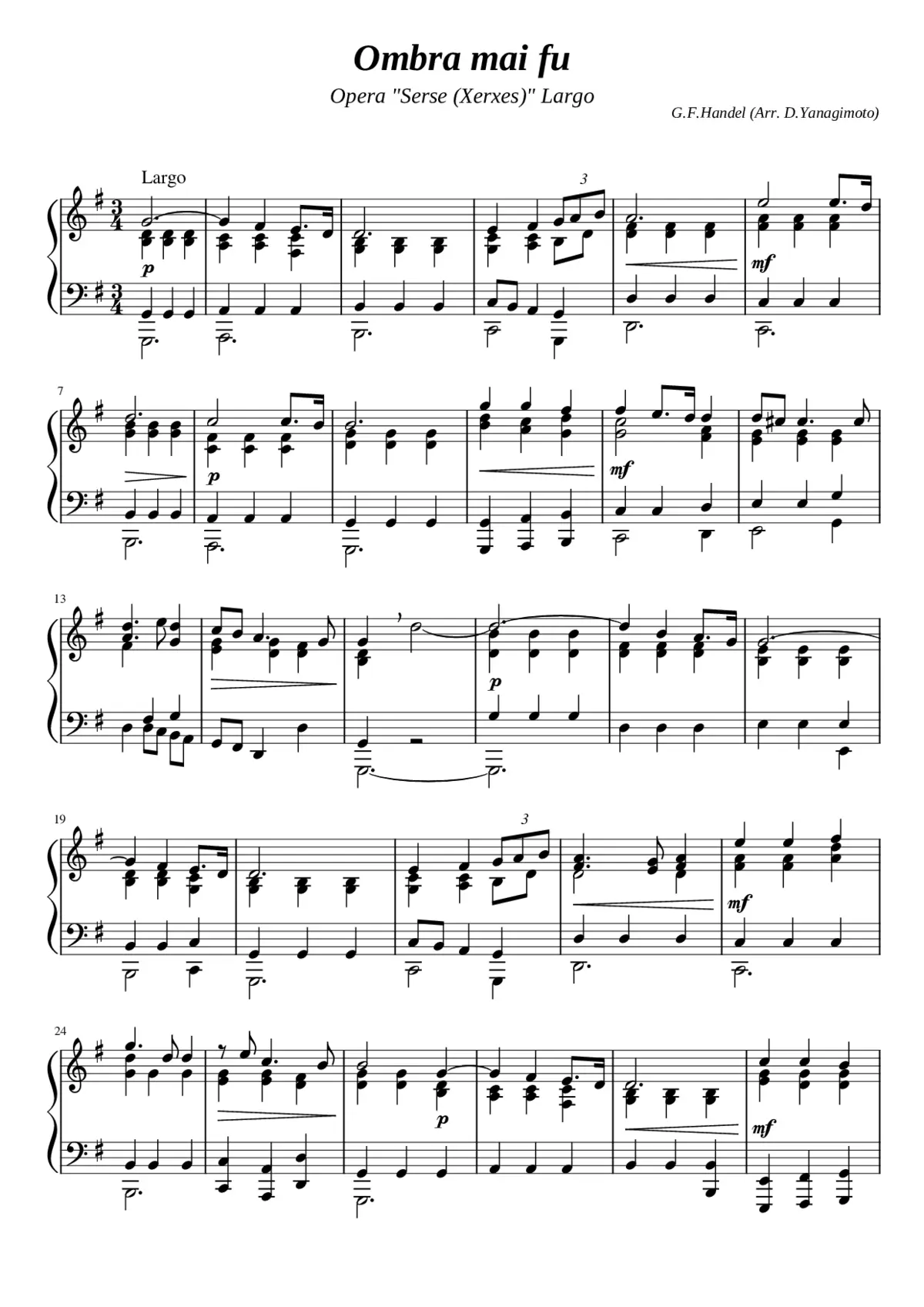 Serse HWV 40 - Page 1