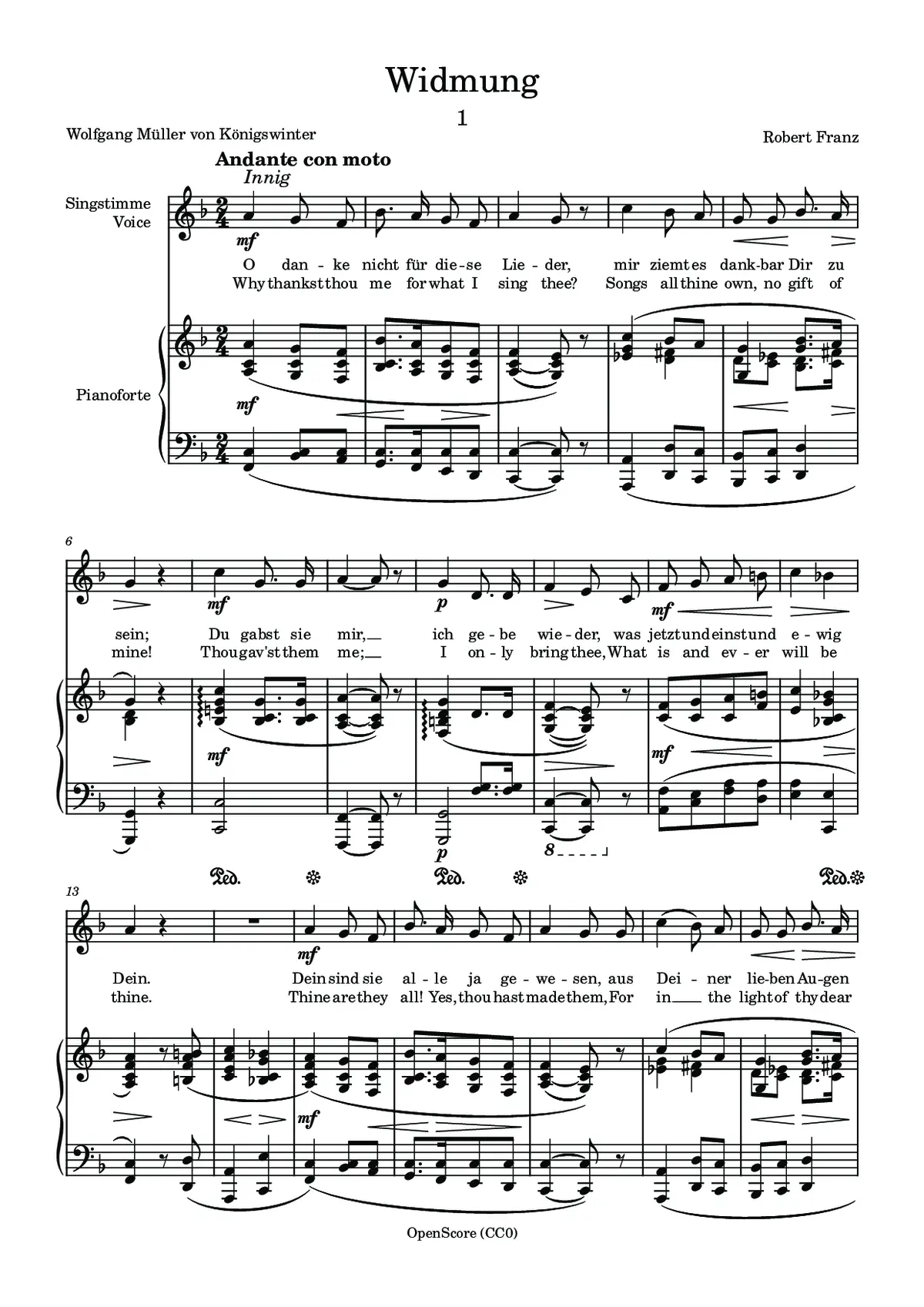 Widmung - Page 1