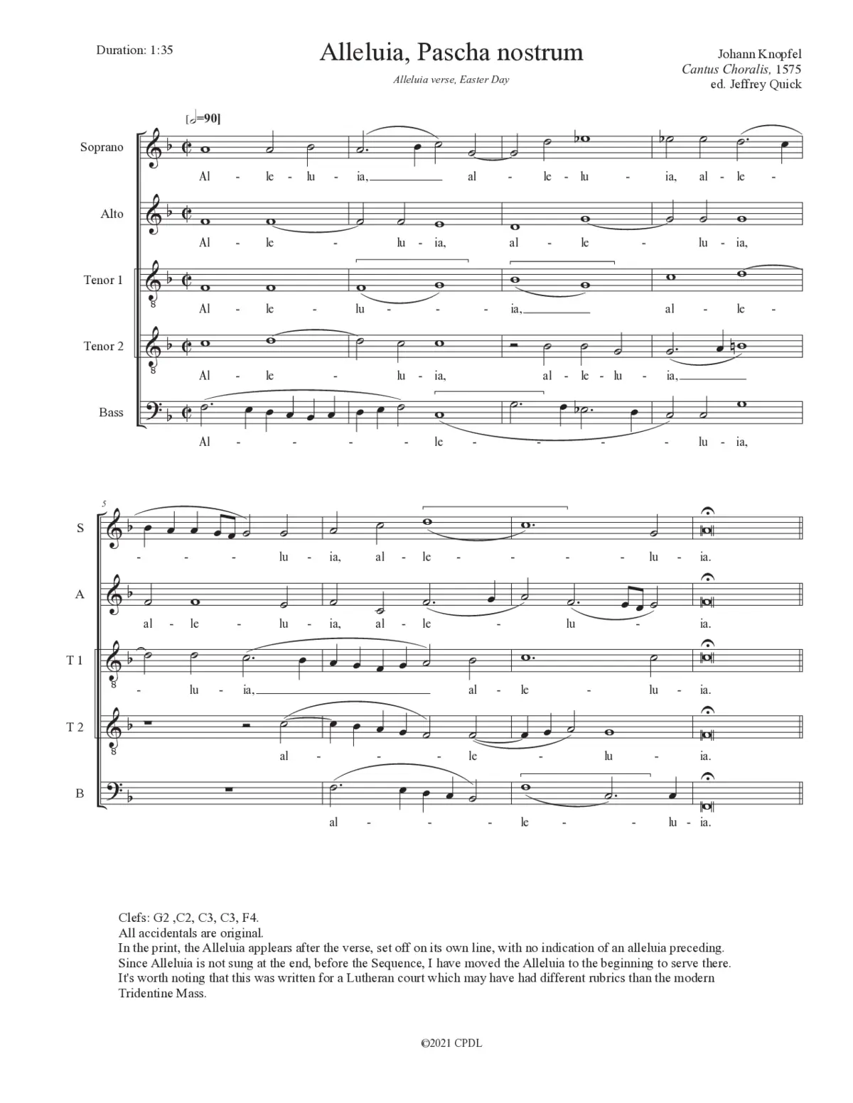 Alleluia. Pascha nostrum - Page 1