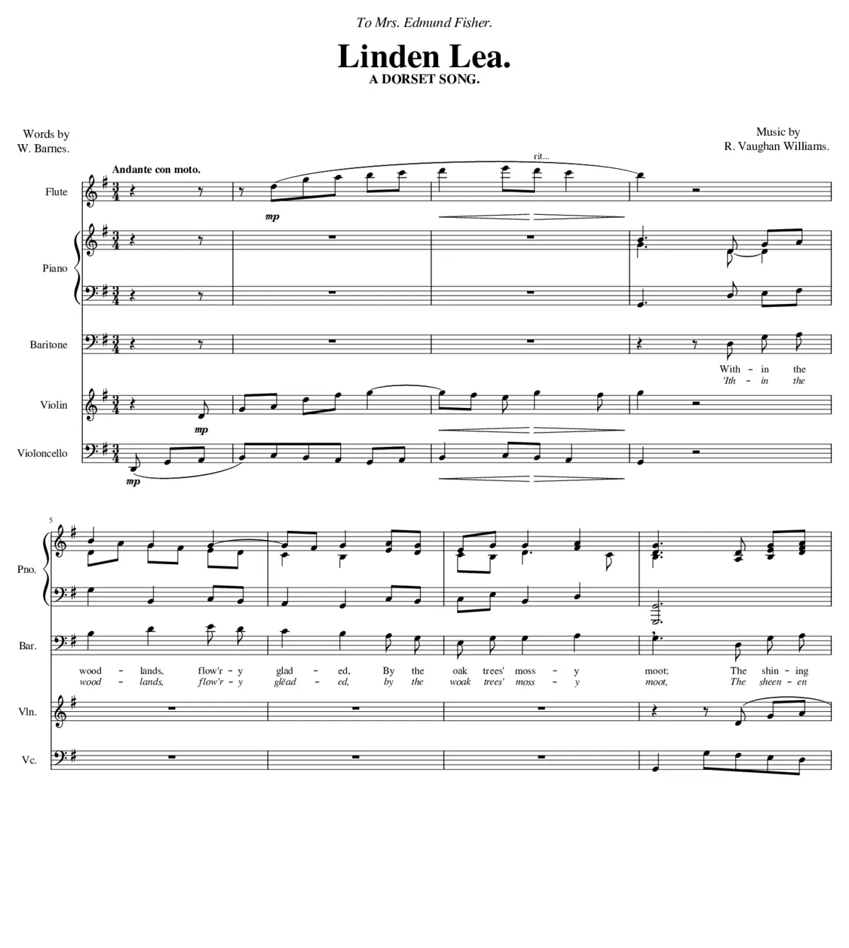 Linden Lea - Page 1