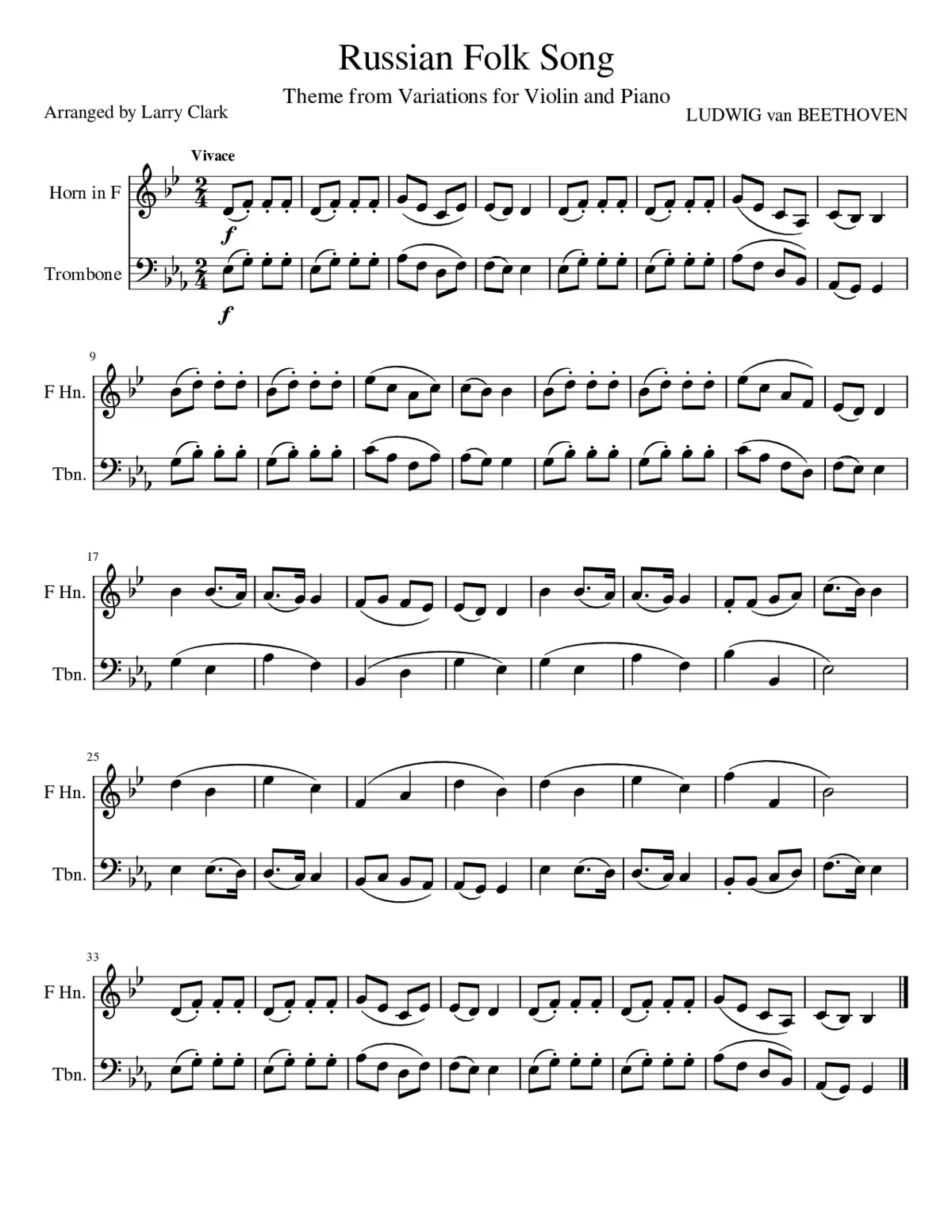 Russian Folk Song - Page 1