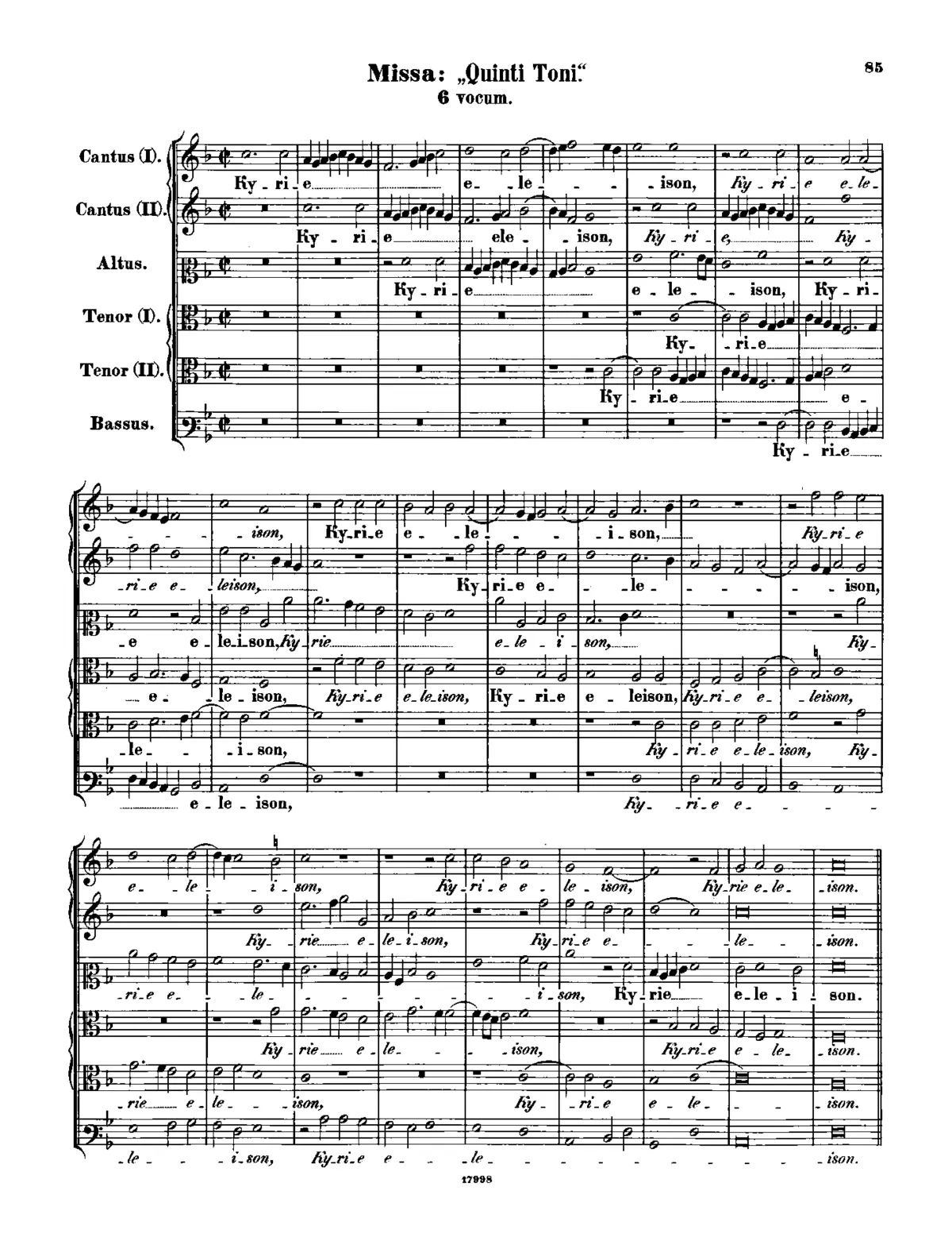 Missa quinti toni - Page 1