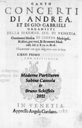 Concerti di Andrea et di Giovanni Gabrieli