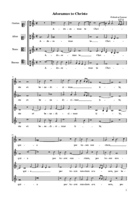Adoramus te, Christe a 4