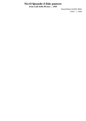 Quand' il fido Pastore