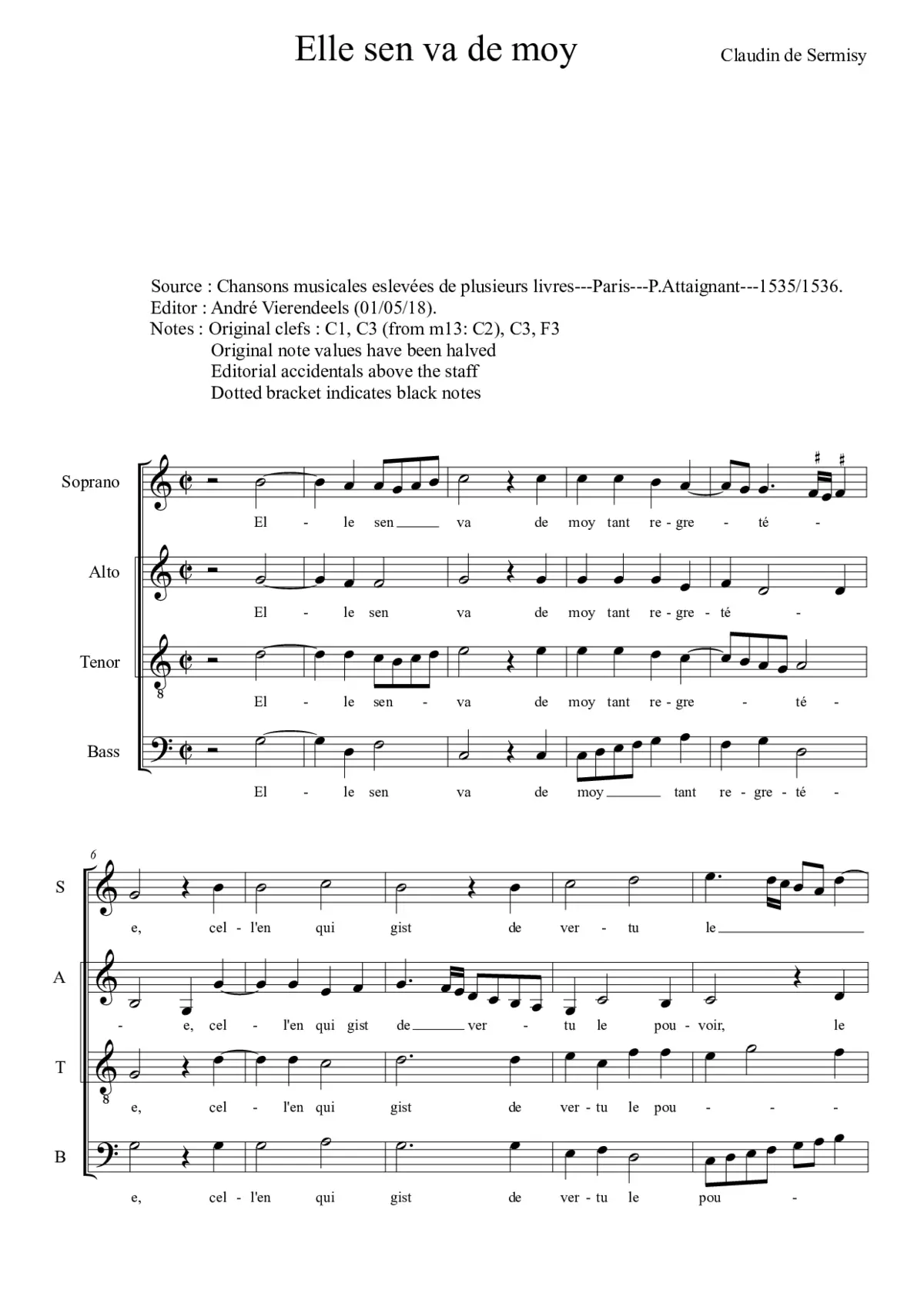 Elle sen va de moy - Page 1