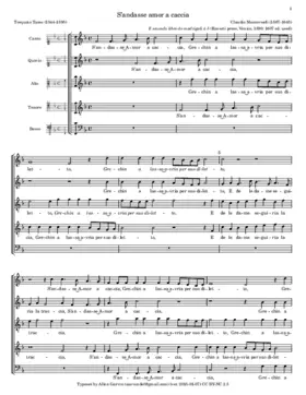 S'andasse Amor a caccia