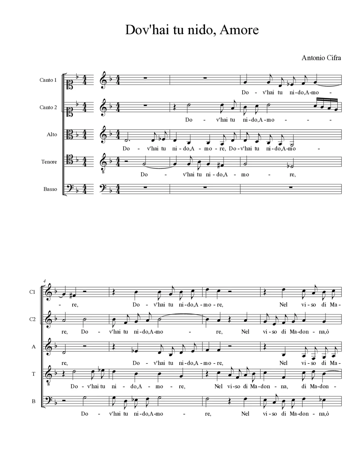 Dov'hai tu nido, Amore - Page 1