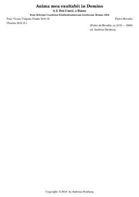 Anima mea exultabit in Domino