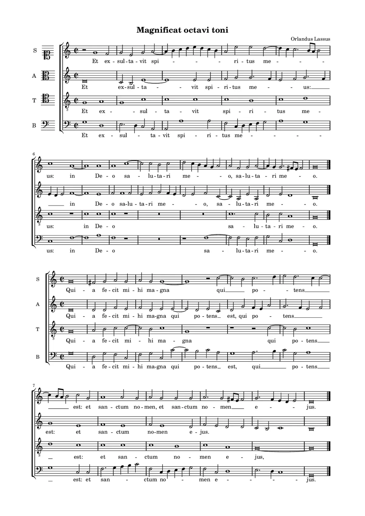 Magnificat octavi toni II - Page 1
