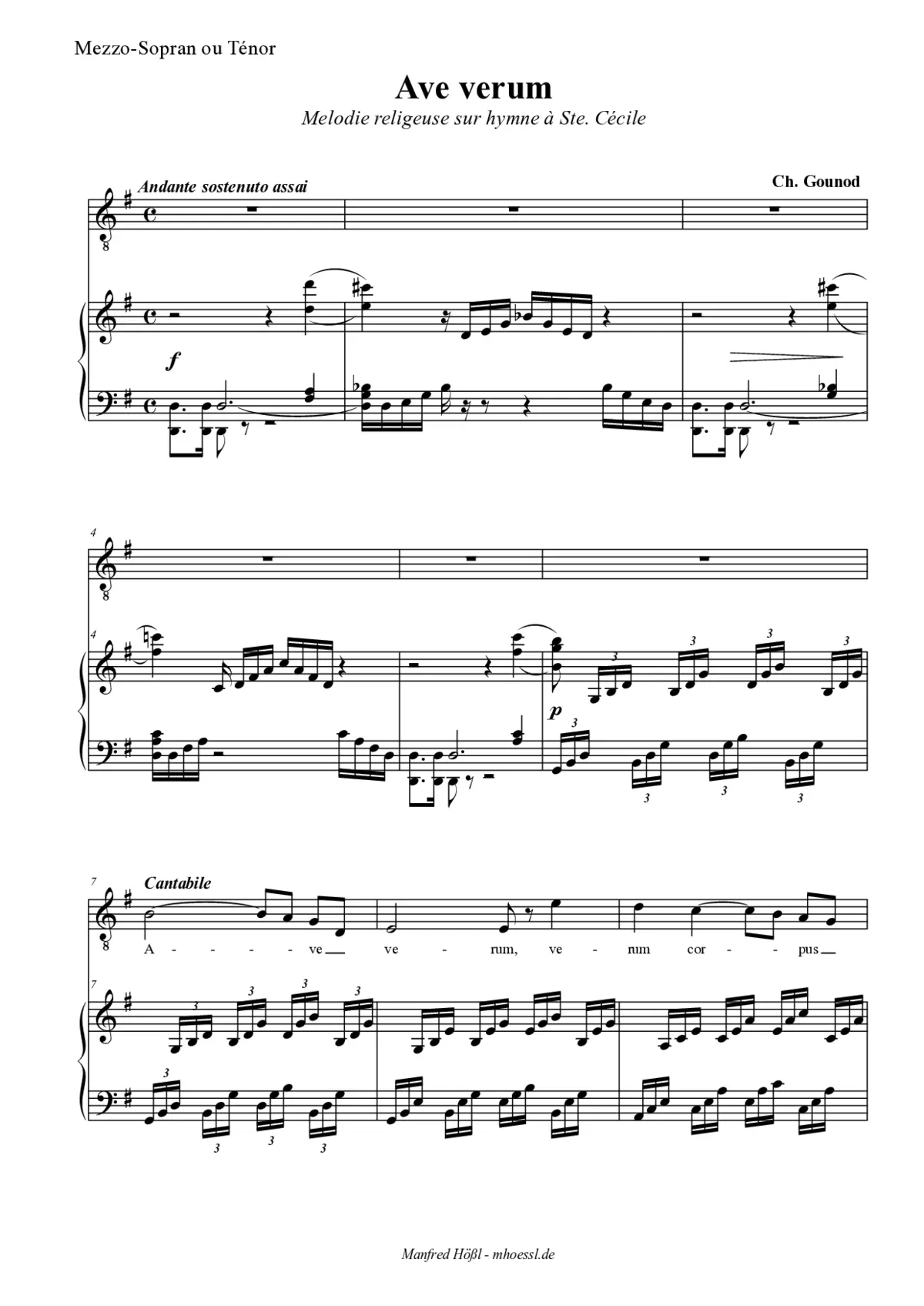 Ave verum, CG 557 - Page 1