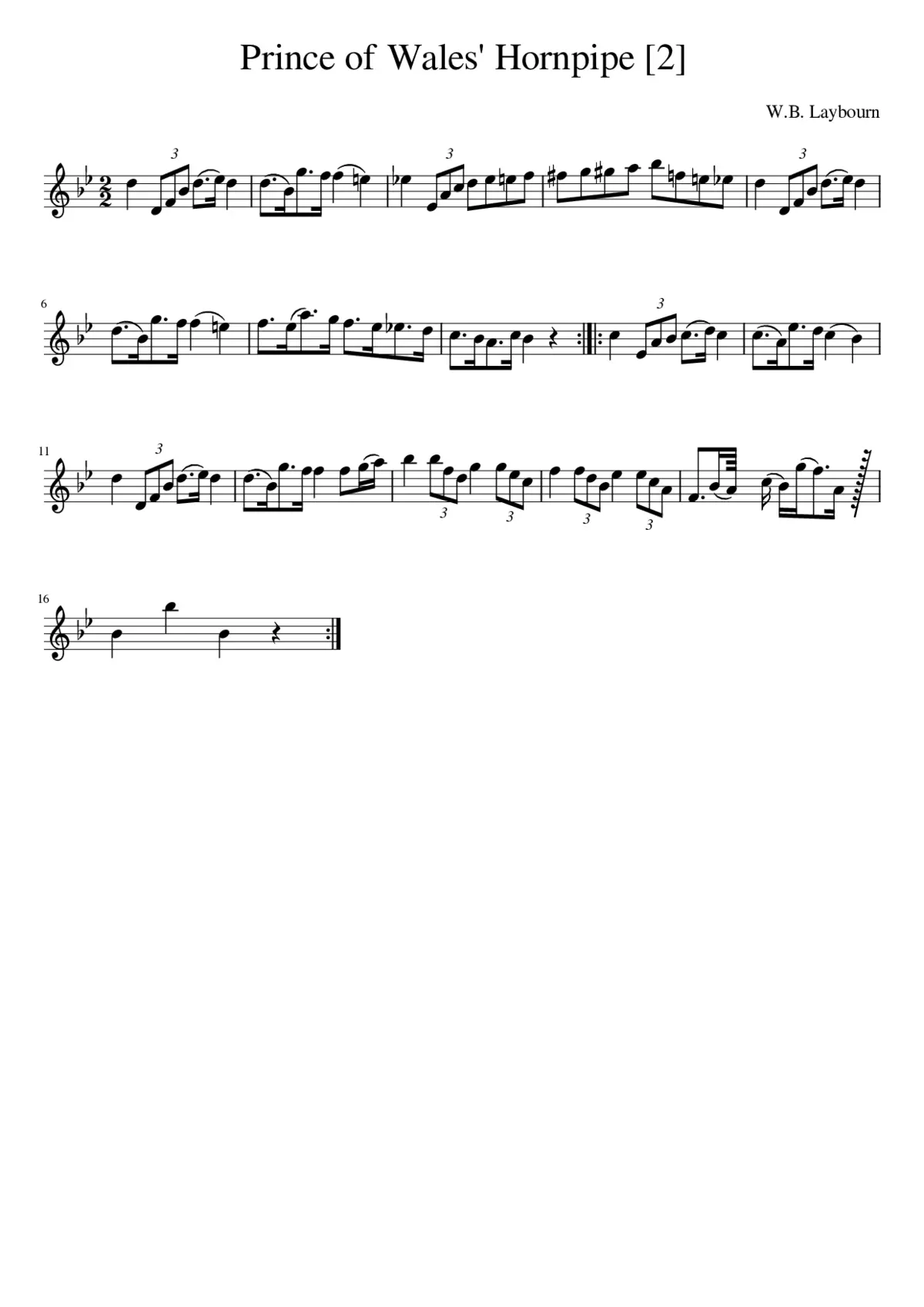 Prince of Wales' Hornpipe - Page 1