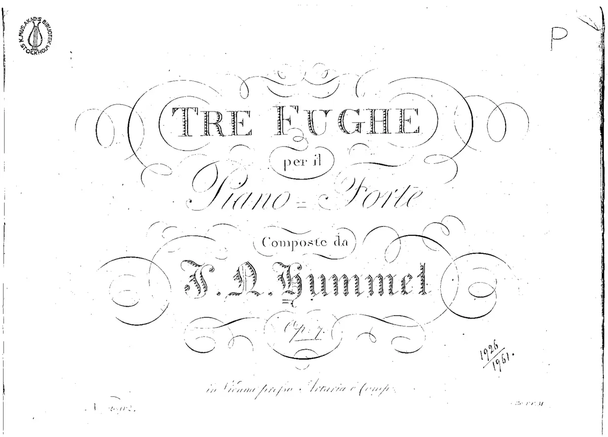 Three fugues for harpsichord or piano - Page 1