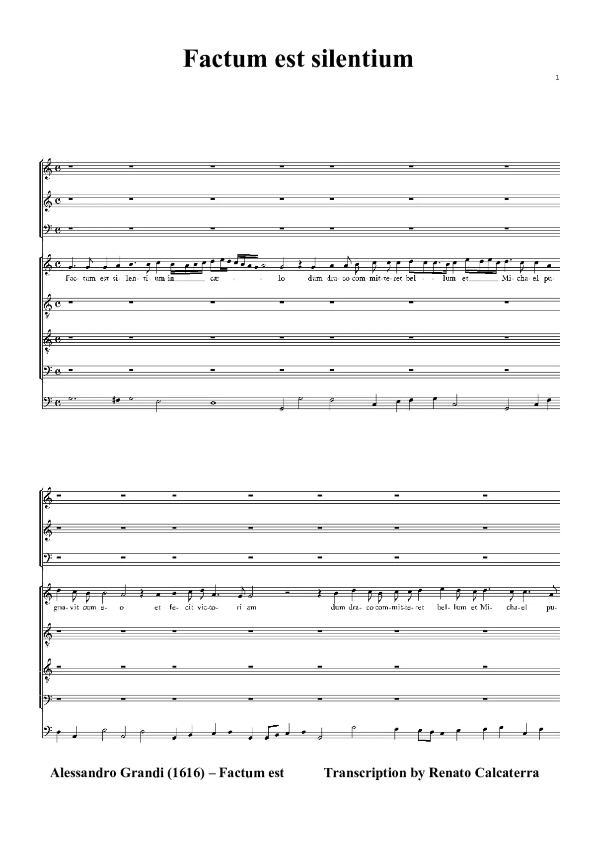 Factum est silentium - Page 1