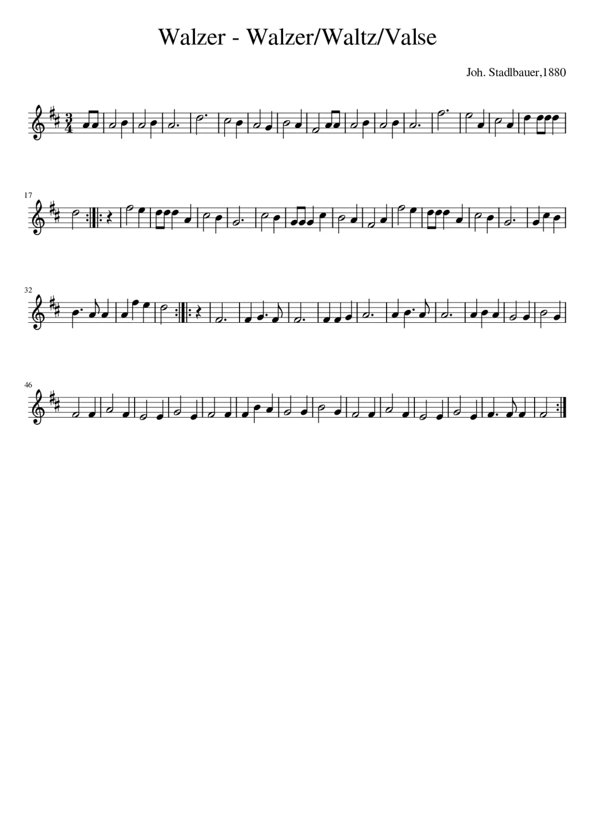 Walzer - Walzer/Waltz/Valse - Page 1
