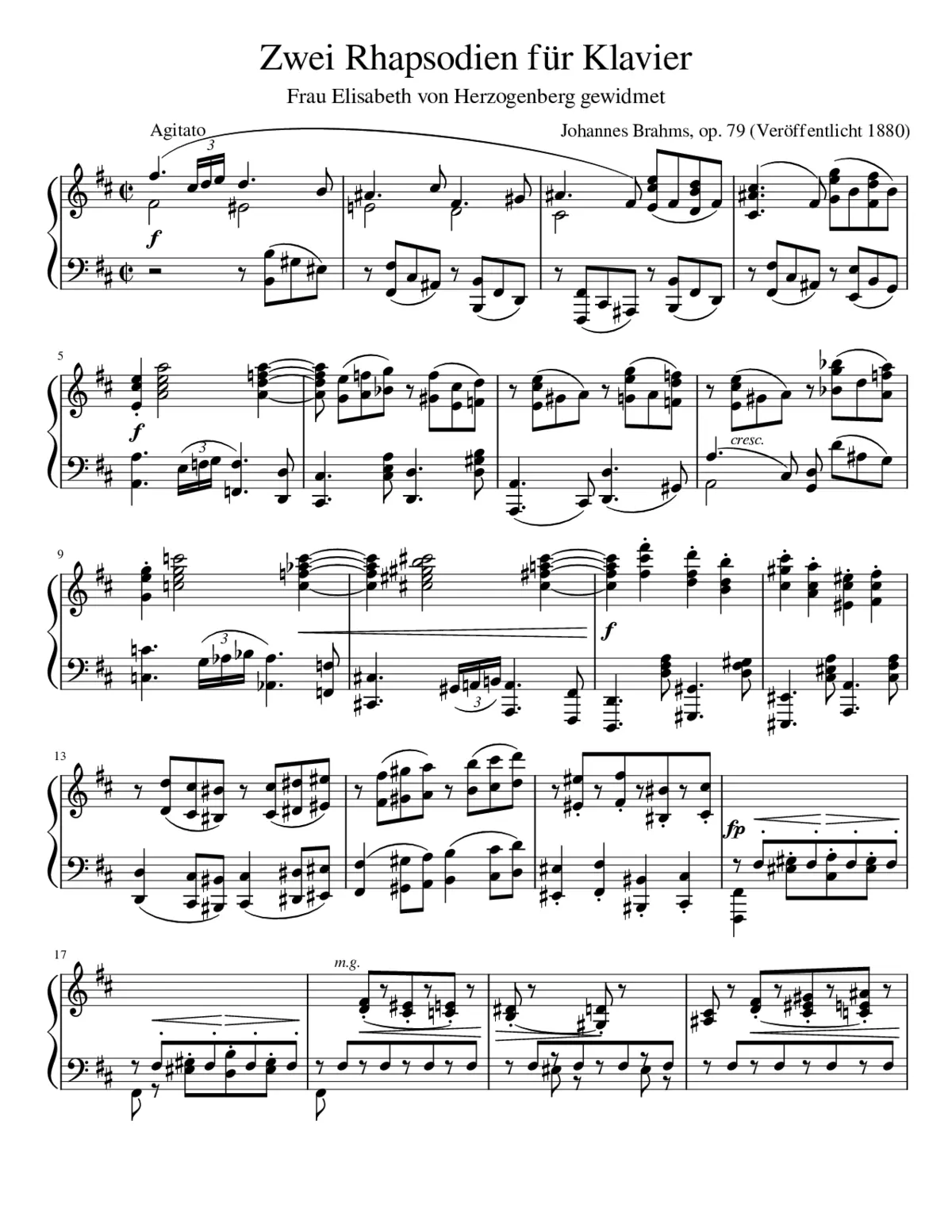 2 Rhapsodies Op.79 - Page 1