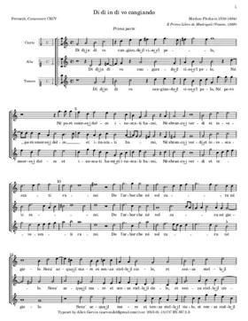 Di dì in dì vo cangiando il viso e 'l pelo