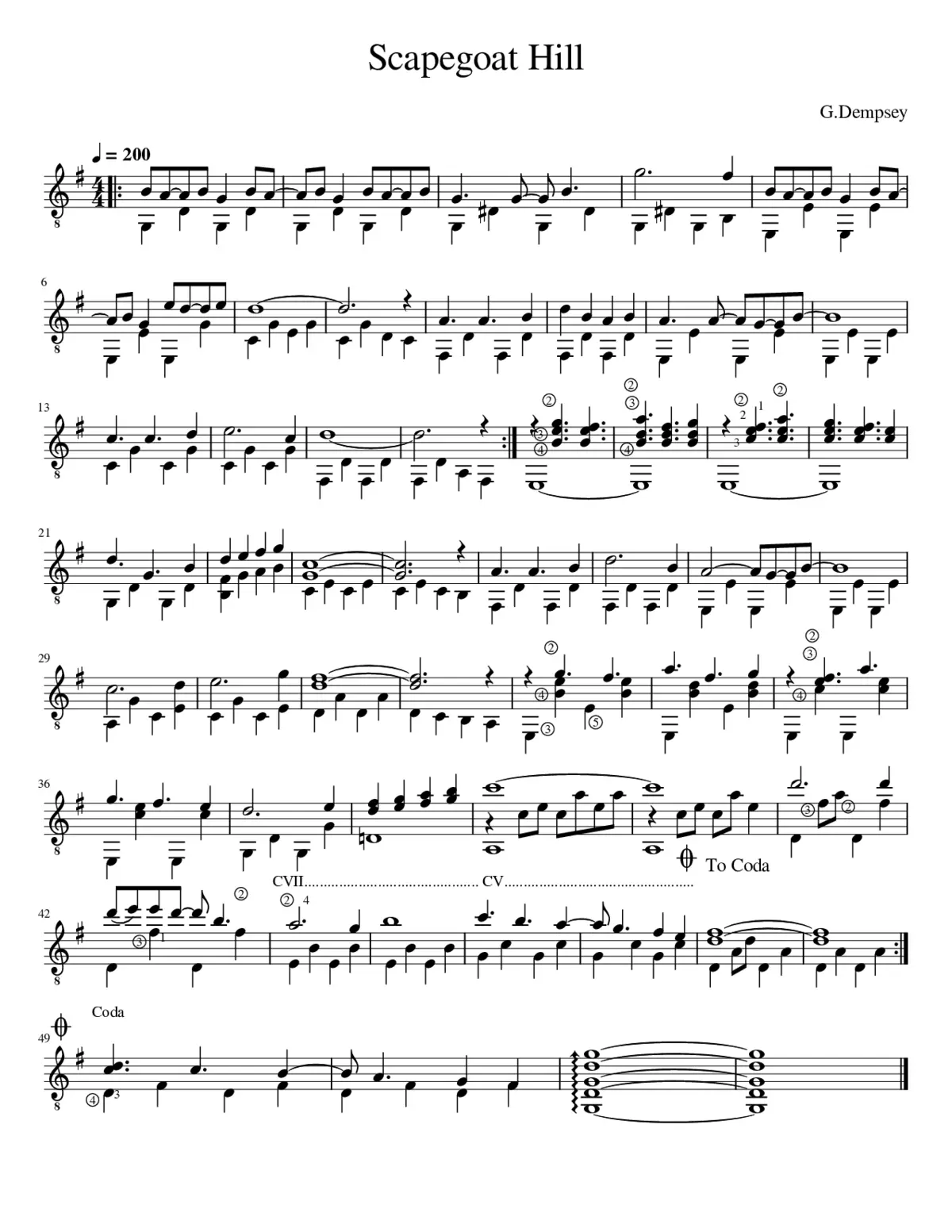 Scapegoat Hill for solo guitar - Page 1
