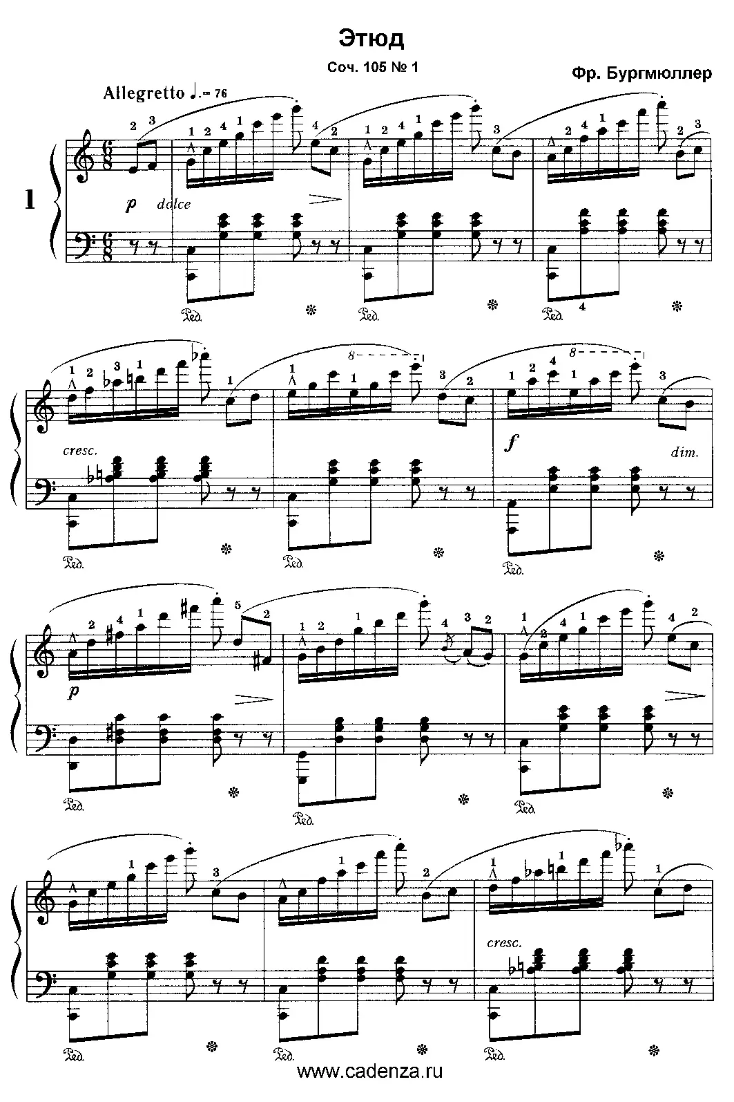 12 Études brillantes et mélodiques - Page 1