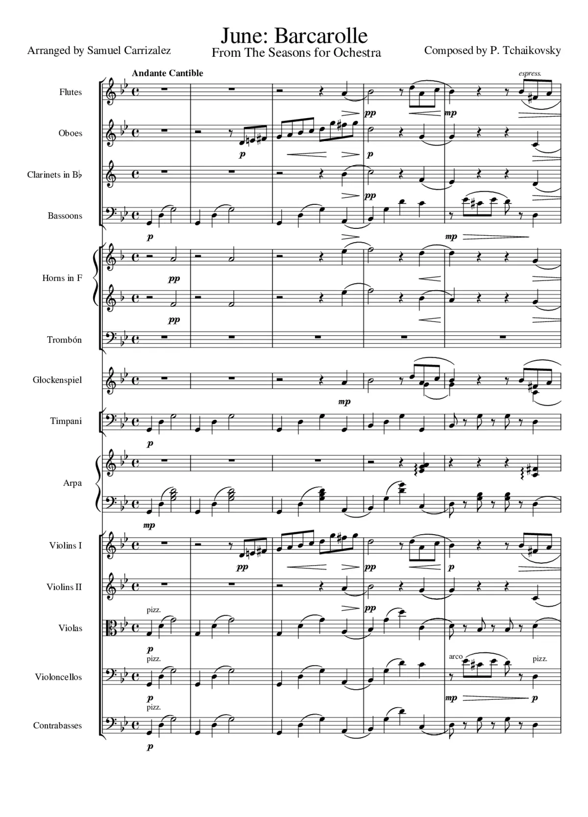 the seasons no 6 - june barcarolle - Page 1