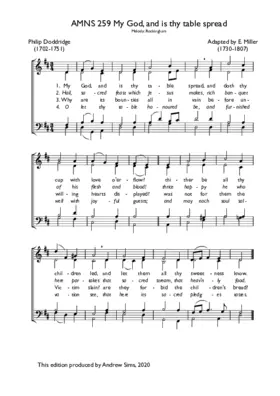 My God, and is thy table spread