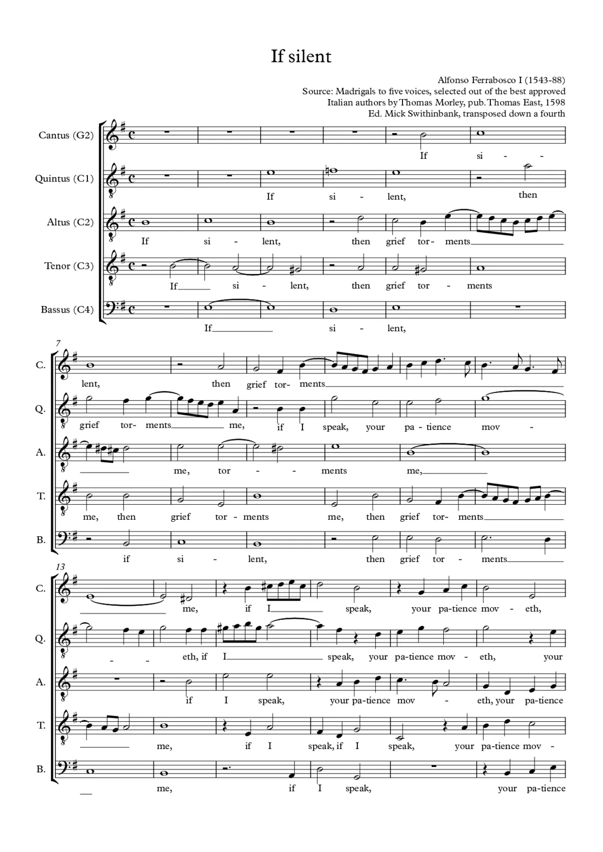 If silent, then grief torments me - Page 1