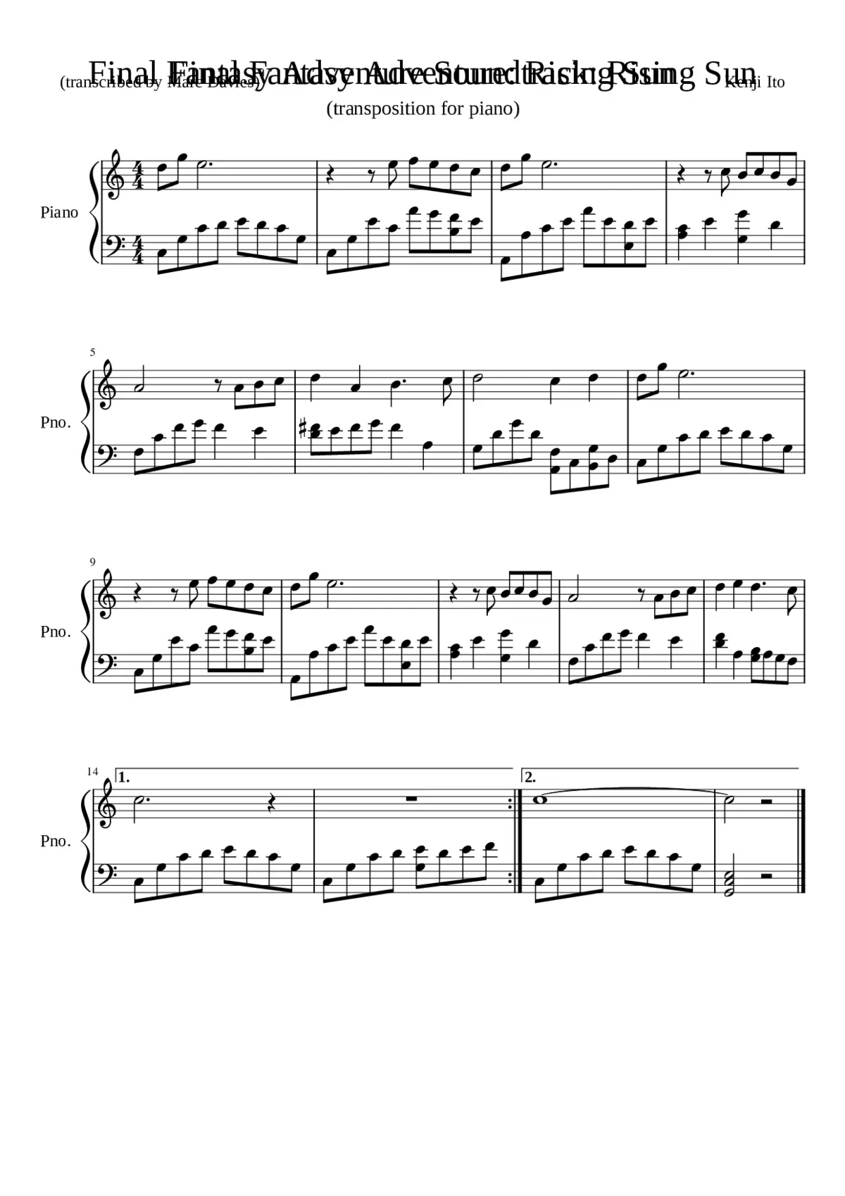 final fantasy adventure - rising sun - Page 1