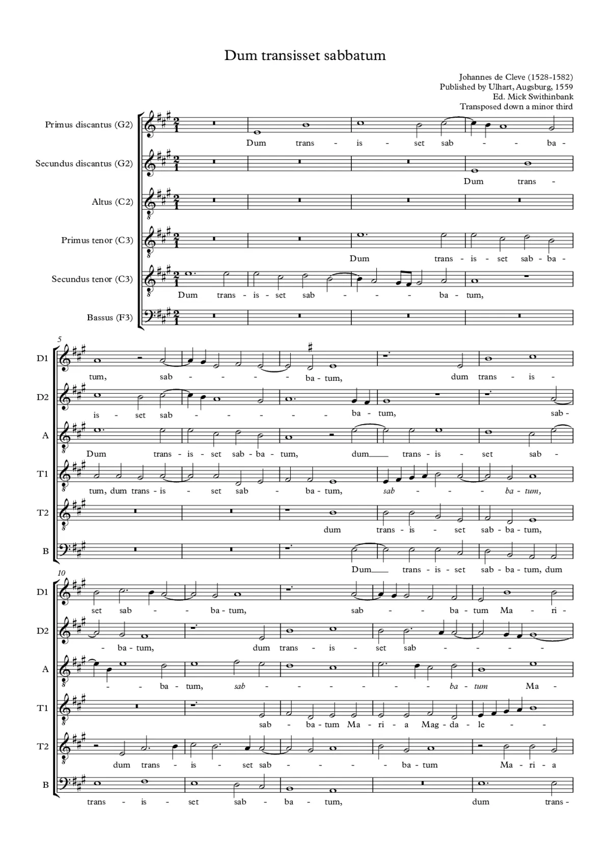 Dum transisset sabbatum - Page 1