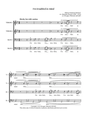 I'm troubled in mind