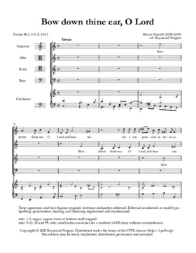 Bow down thine ear, O Lord, Z 11