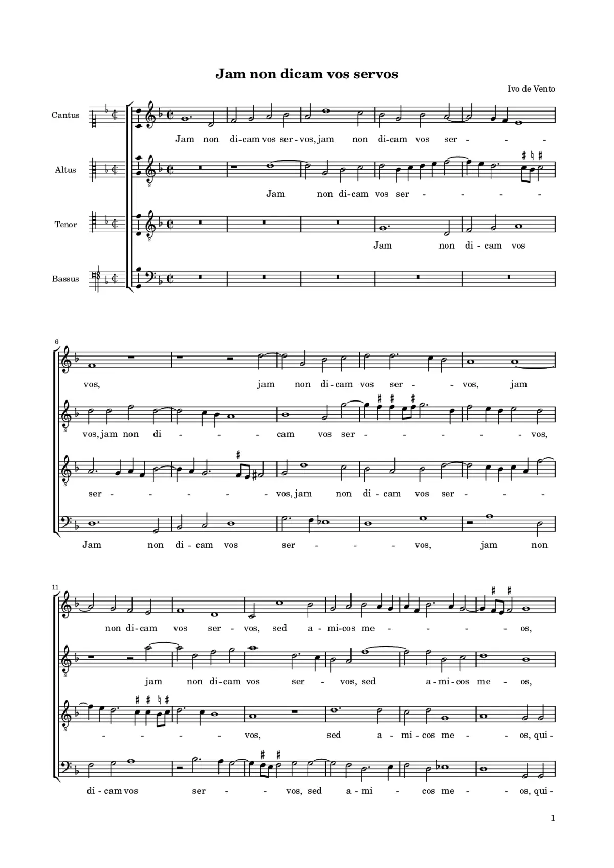 Jam non dicam vos servos - Page 1