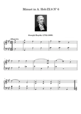 Minuet in A. Hob:IX:8 Nº 6
