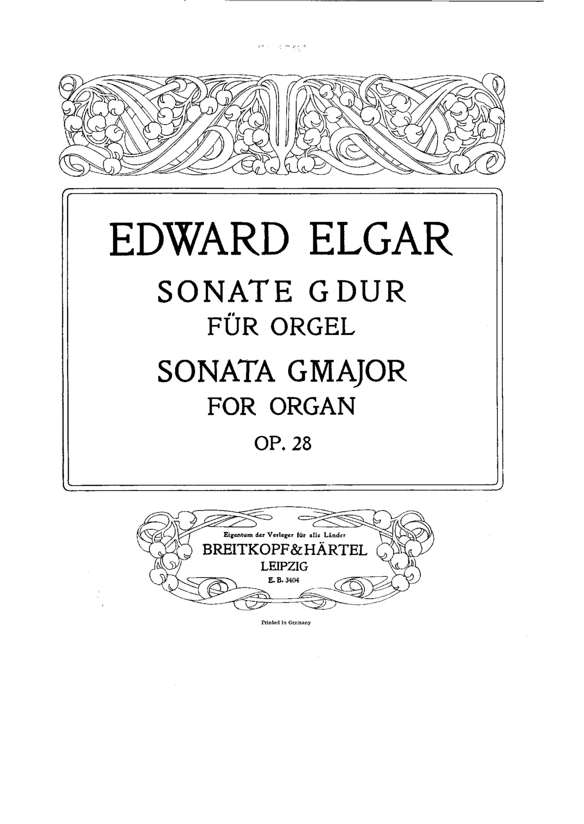 Organ Sonata - Page 1