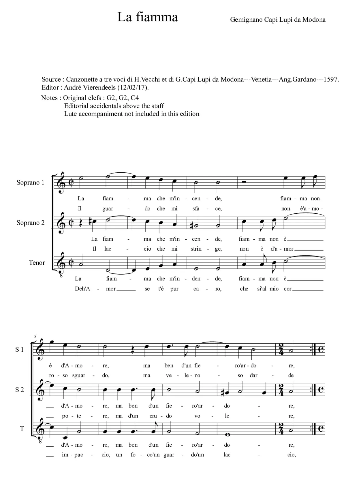La fiamma che m'incende - Page 1