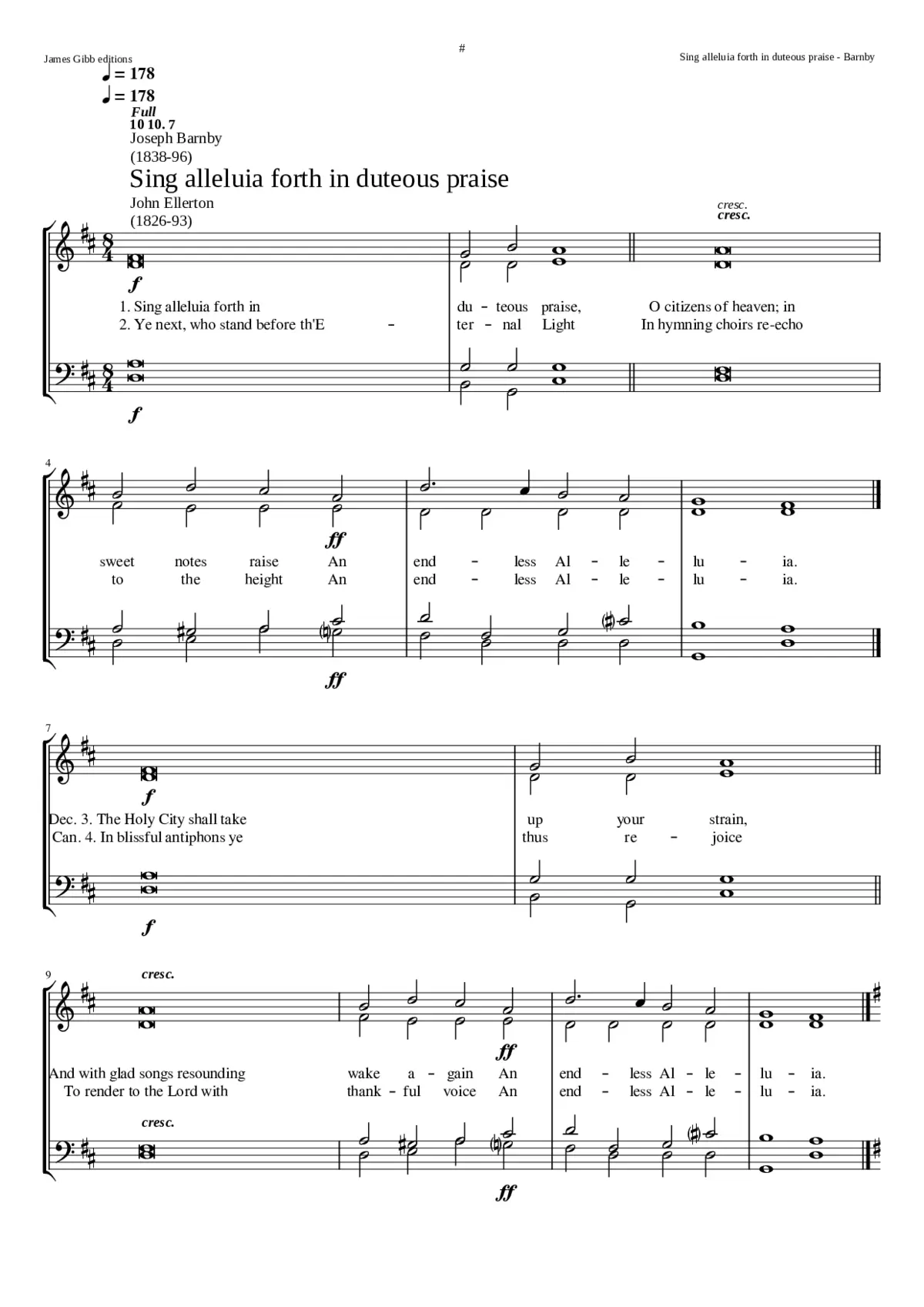 Sing alleluia forth in duteous praise - Page 1