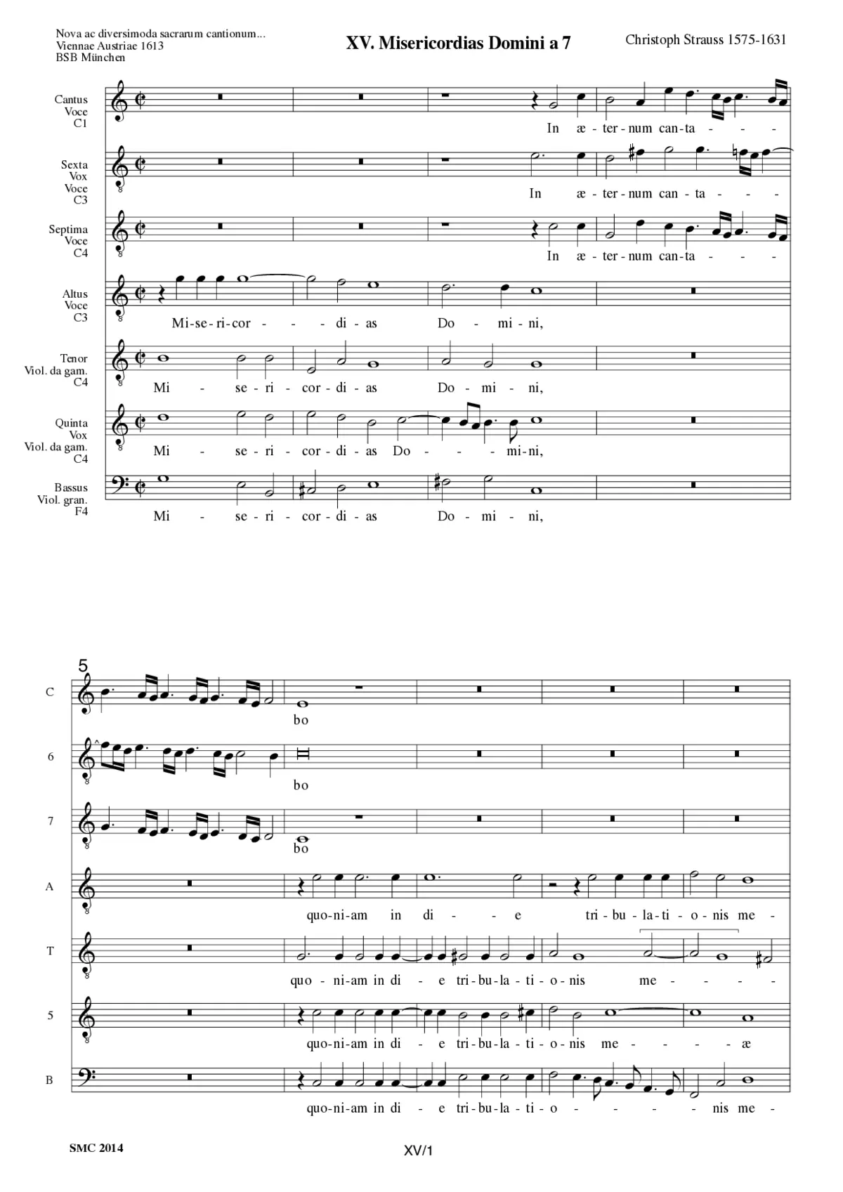 Misericordias Domini a 7 - Page 1