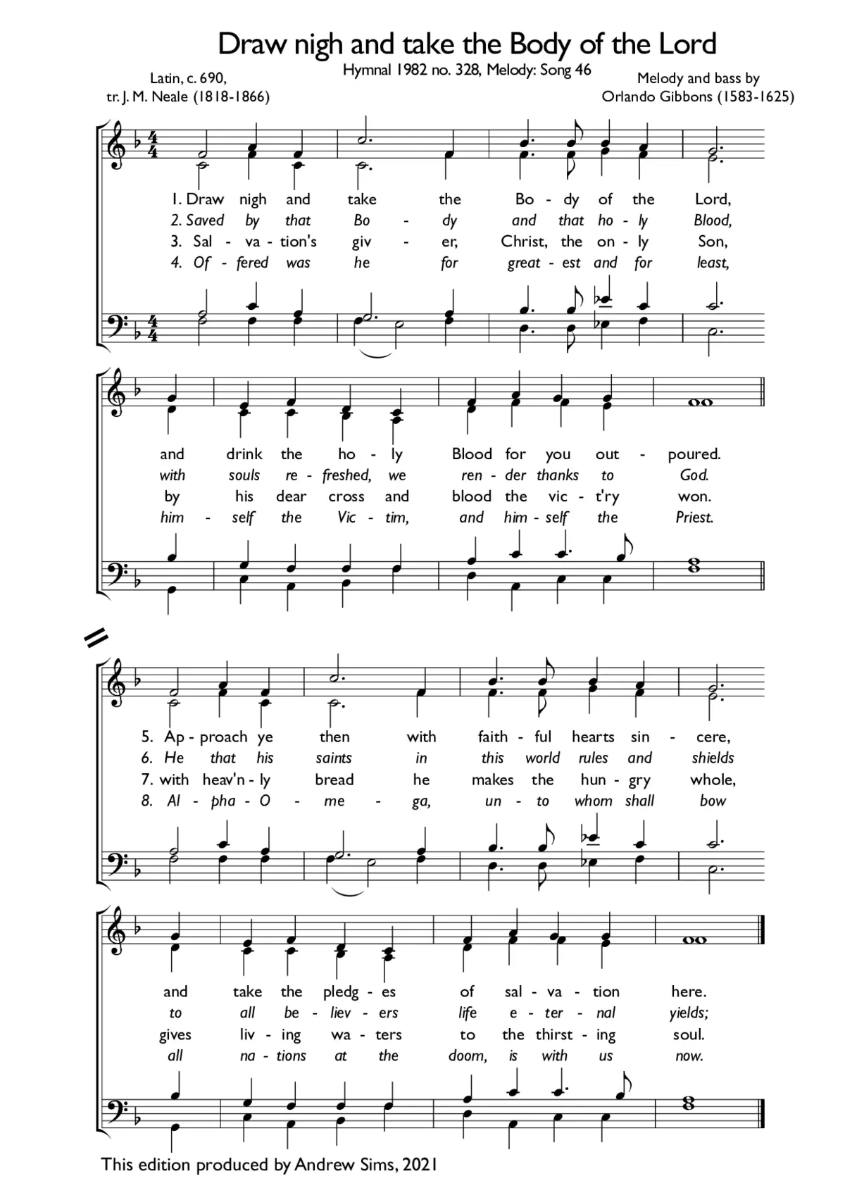 Draw nigh and take the Body of the Lord (Song 46) - Page 1